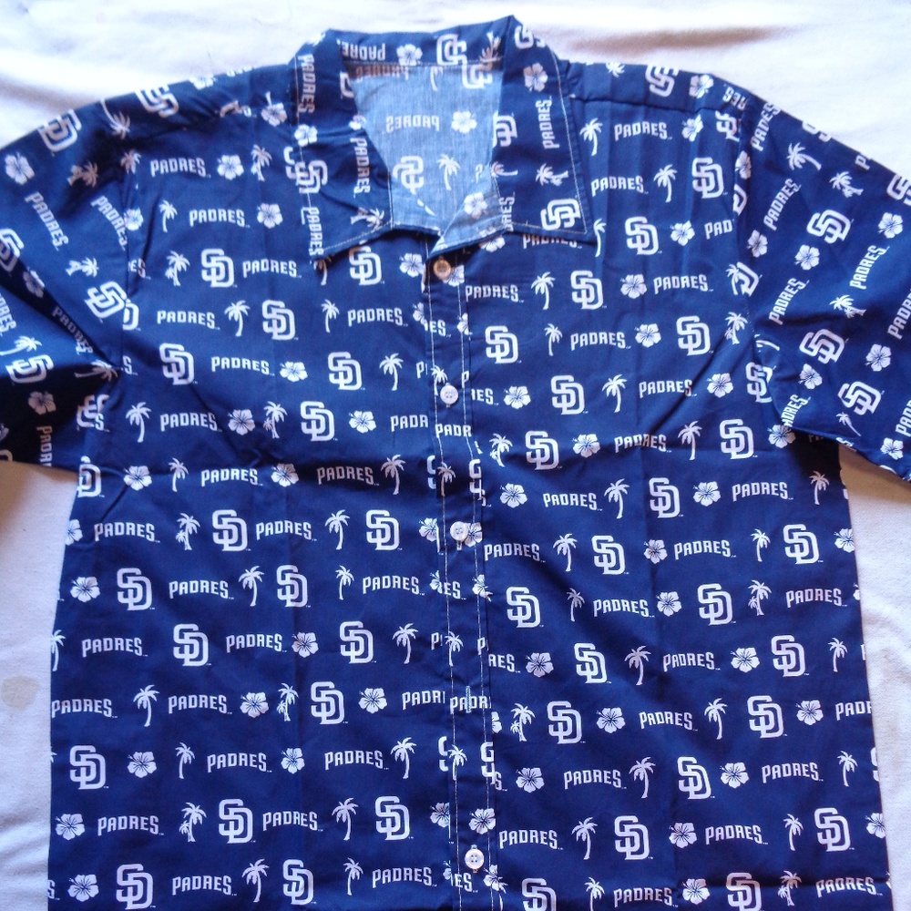 San Diego Padres Button Shirt Adult XL